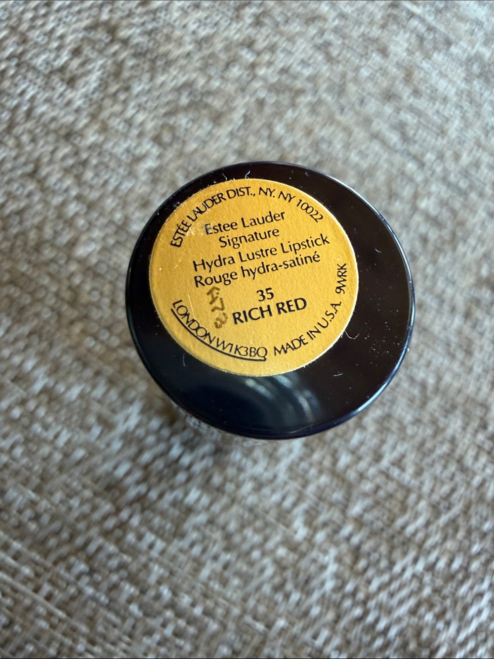 Vintage NOS Red Estee Lauder Signature Hydra Lustre Lipstick 35 Rich Red NEW - Picture 2 of 5